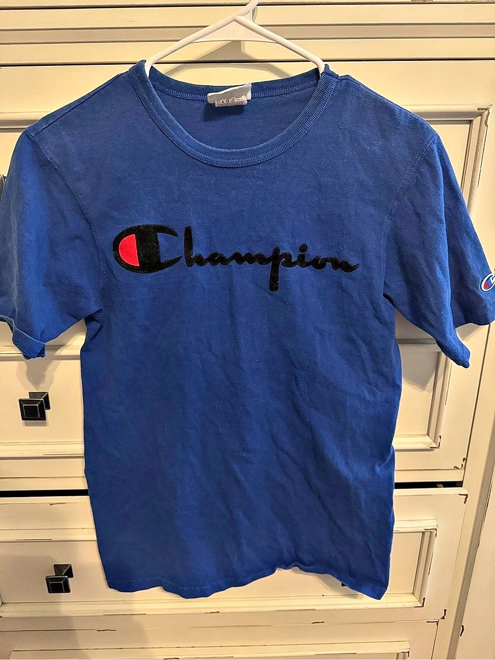 Champion Short Sleeve Tee in Blue Size Small